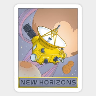 New Horizons Pluto Planet Space Probe Illustration Sticker